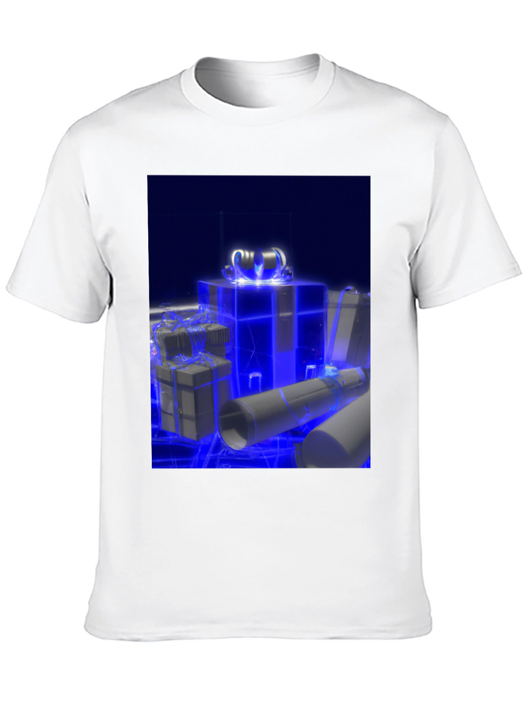 Glowing Gift T-Shirt - Futuristic Holiday Style
