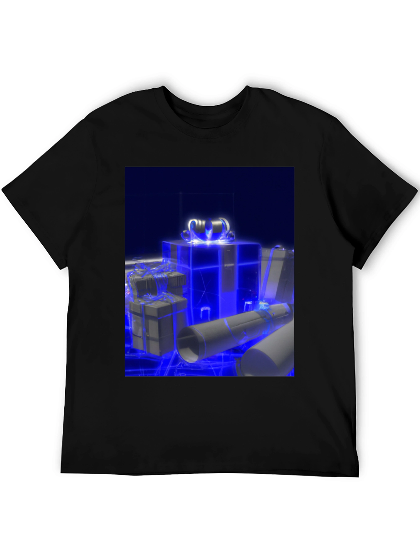 Glowing Gift T-Shirt - Futuristic Holiday Style