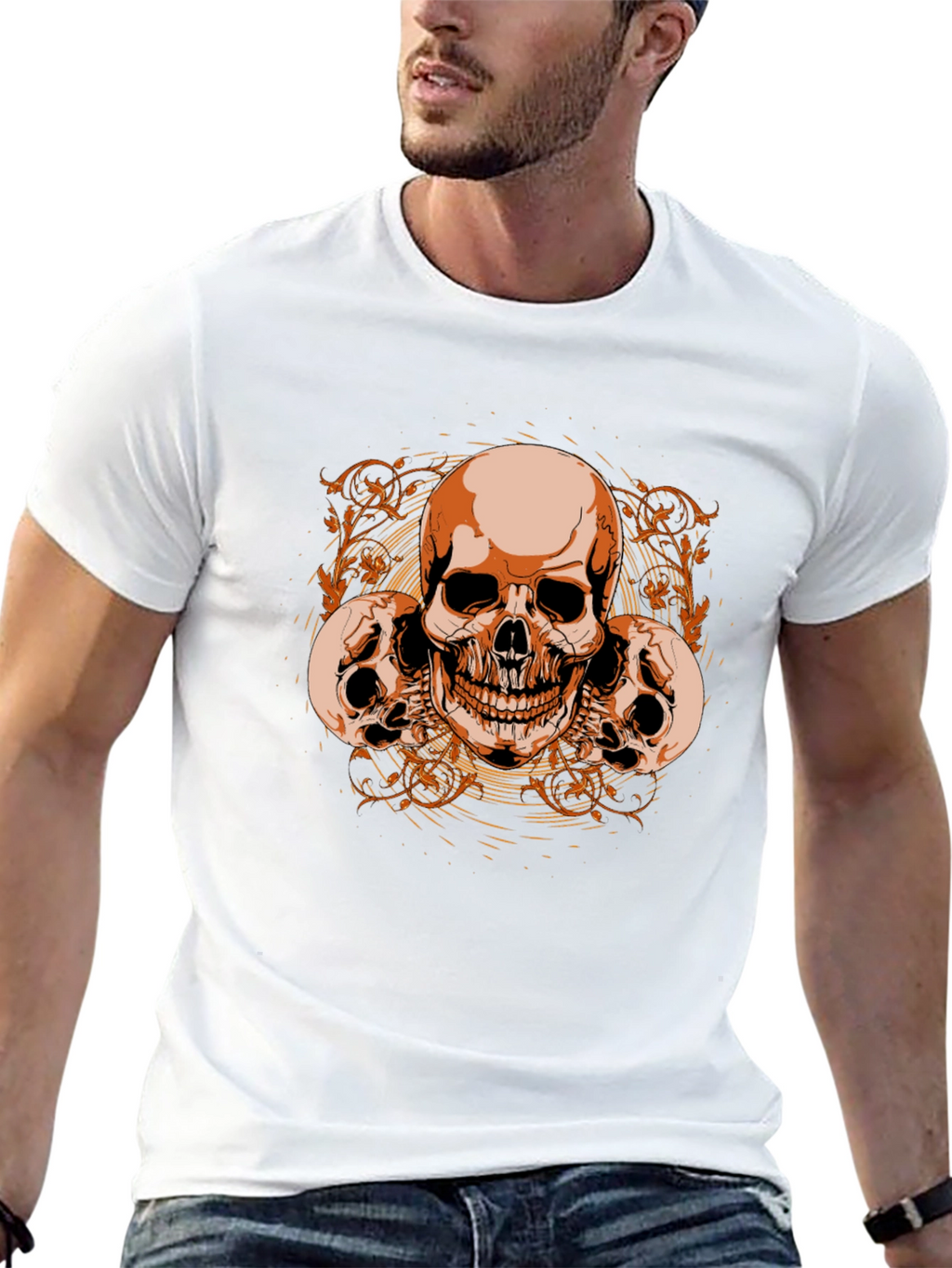 Skull Graphic Tee - Mens Fashion T-Shirt