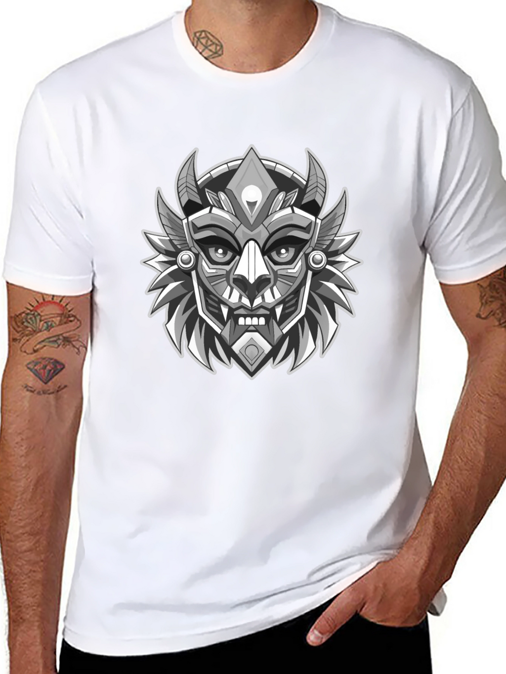 Cyberpunk Samurai Graphic Tee - Unique Black T-Shirt