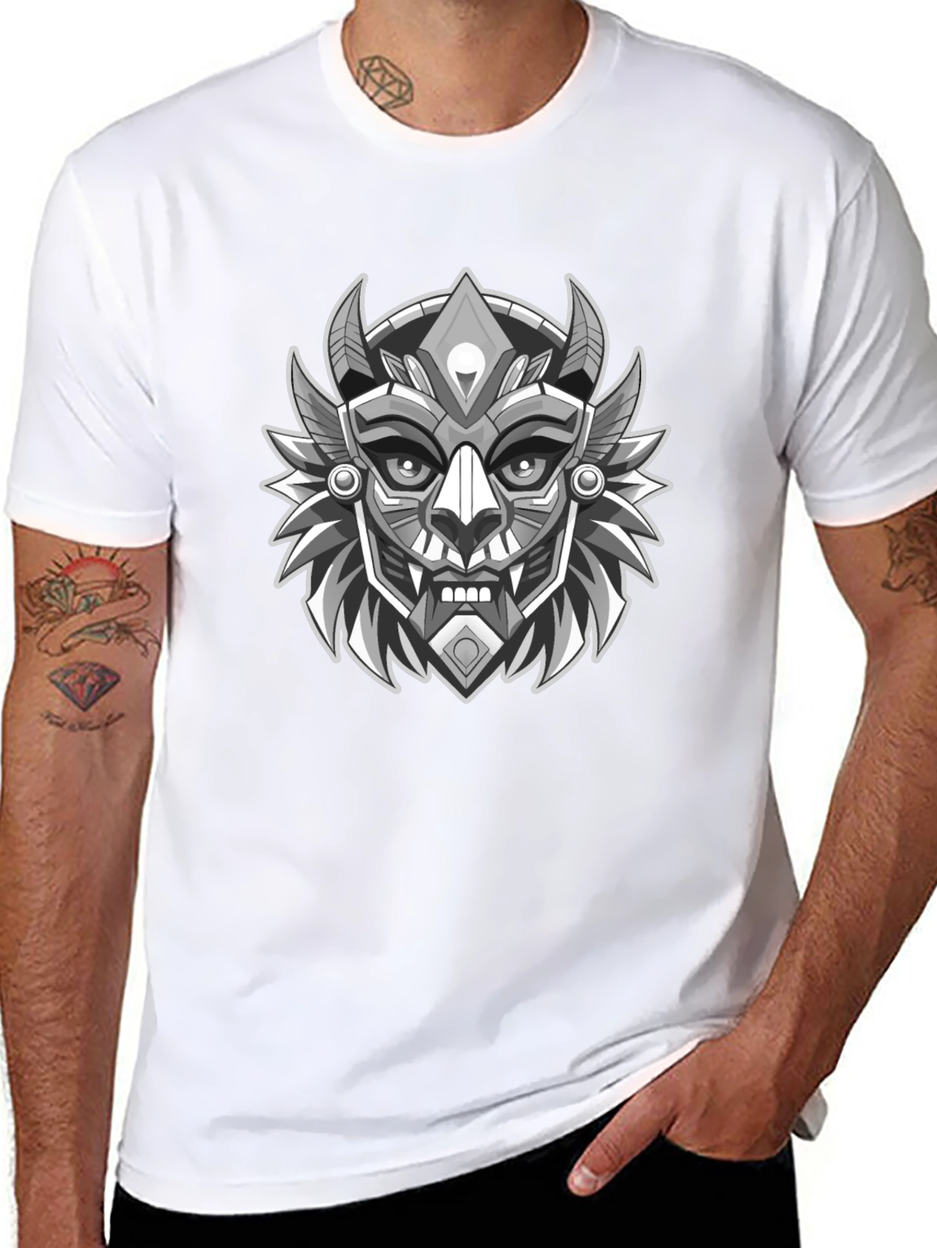 Cyberpunk Samurai Graphic Tee - Unique Black T-Shirt