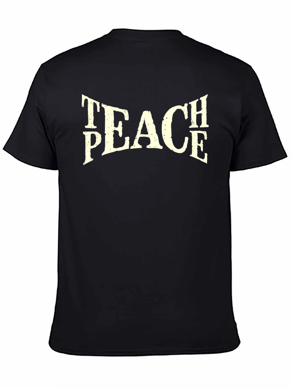 Teach Peace Graphic Tee - Black Cotton T-Shirt