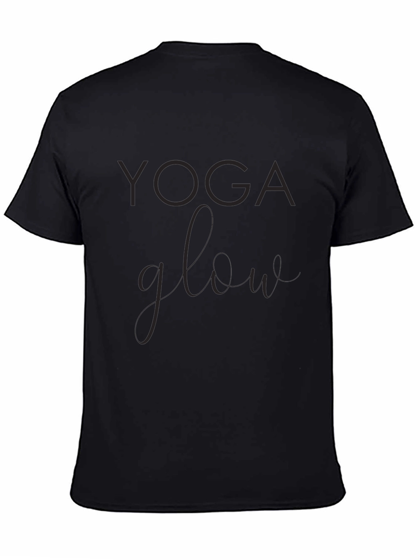 Yoga Glow Black Graphic Tee Shirt