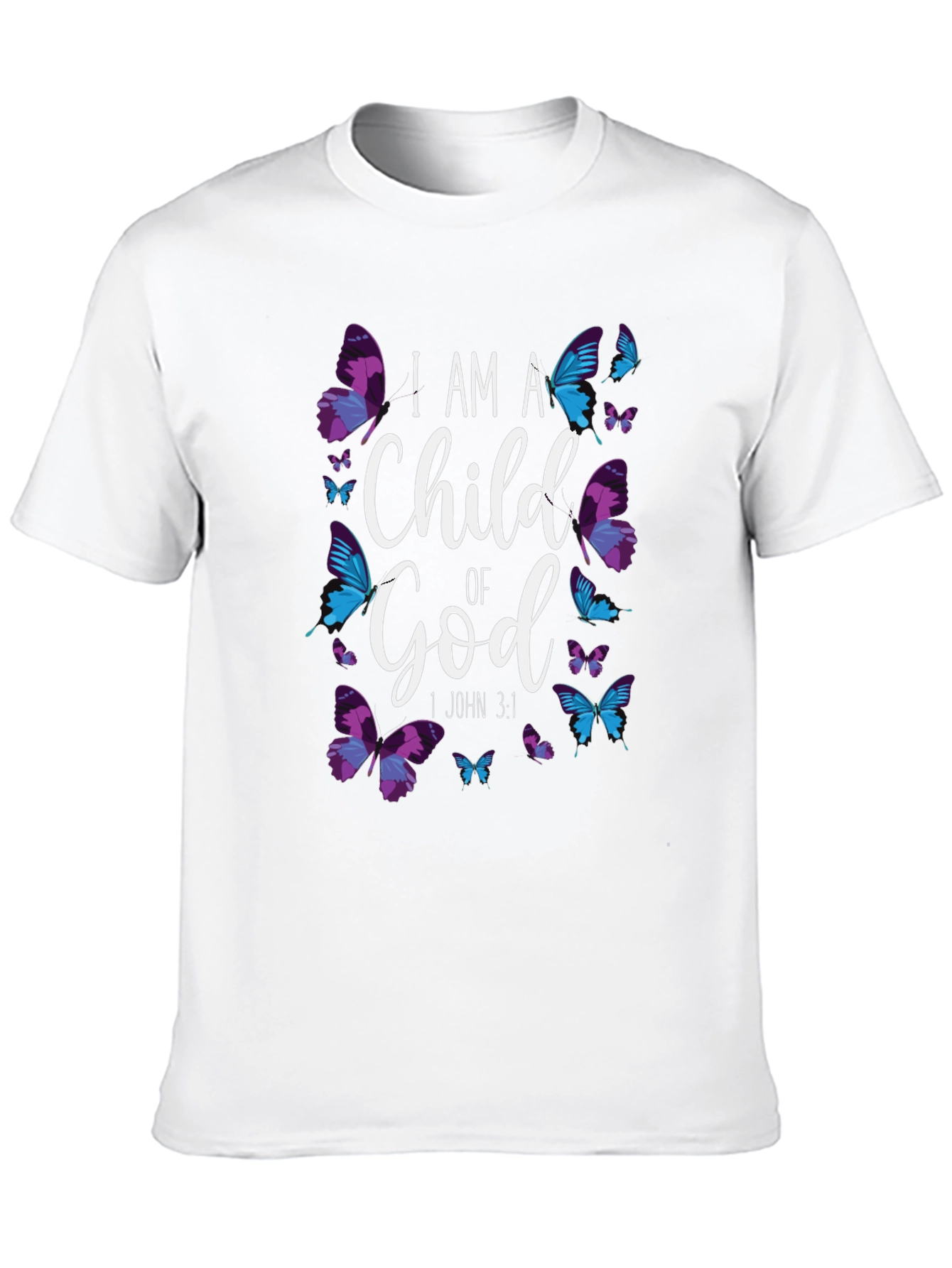 I Am A Child of God Butterfly T-Shirt