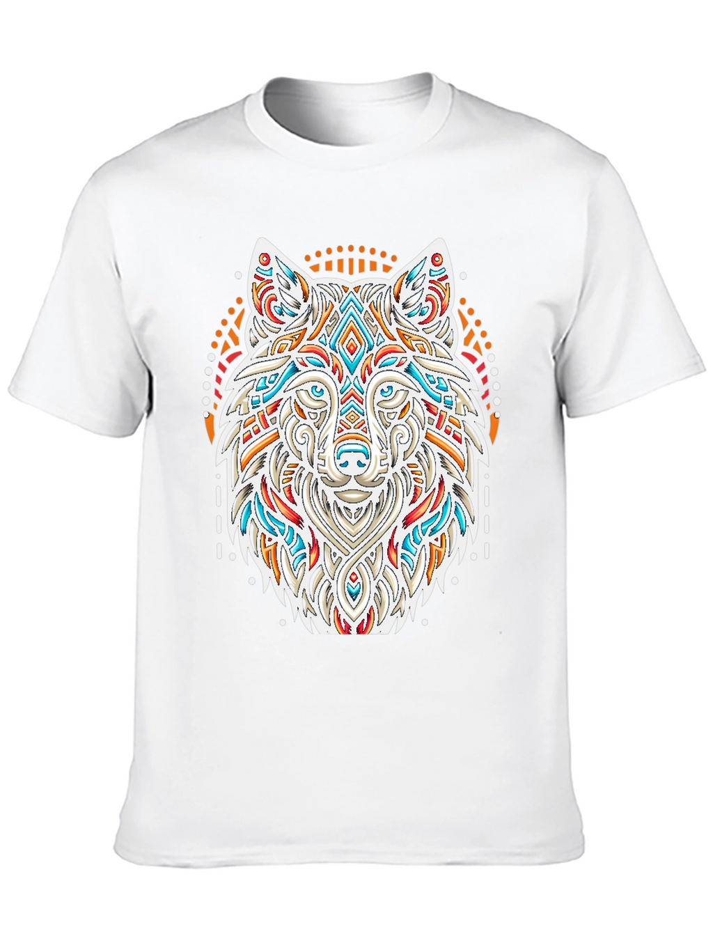 Wolf Graphic Print Black T-Shirt