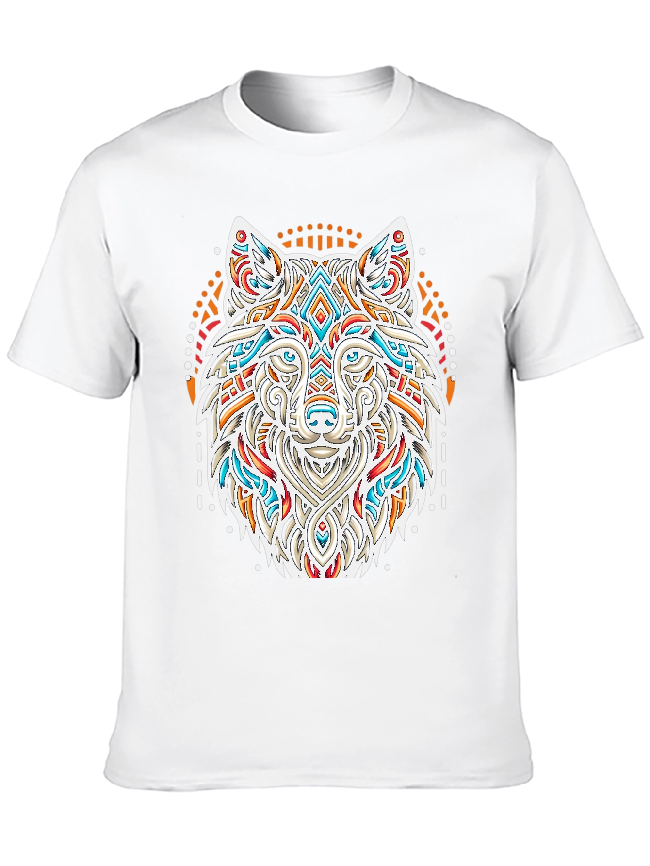 Wolf Graphic Print Black T-Shirt