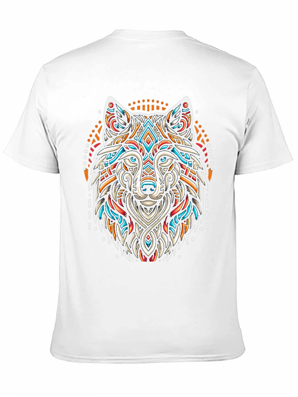 Wolf Graphic Print Black T-Shirt