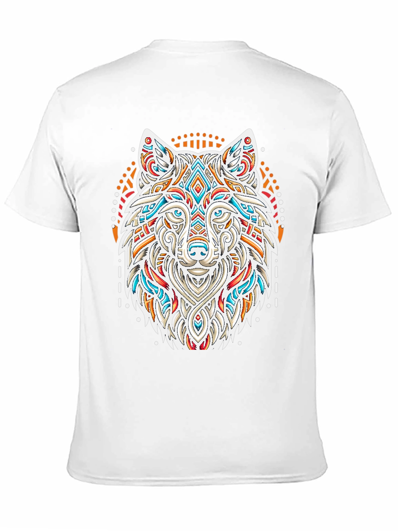Wolf Graphic Print Black T-Shirt