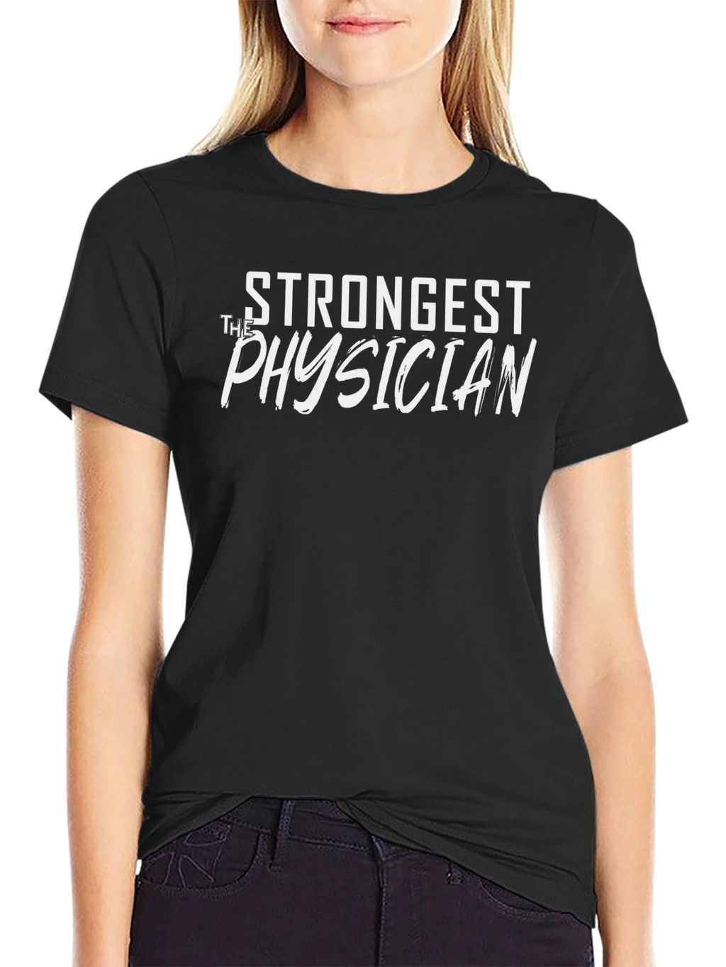 Strongest Physician Graphic T-Shirt - Black