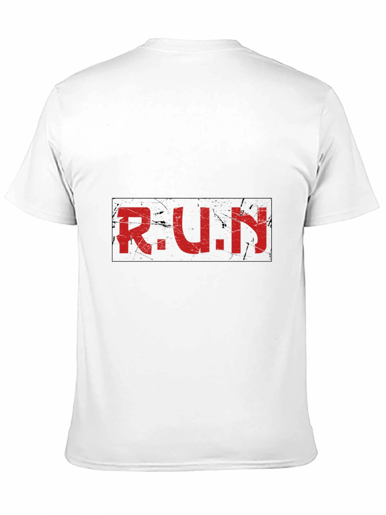 Distressed RUN Graphic Black T-Shirt