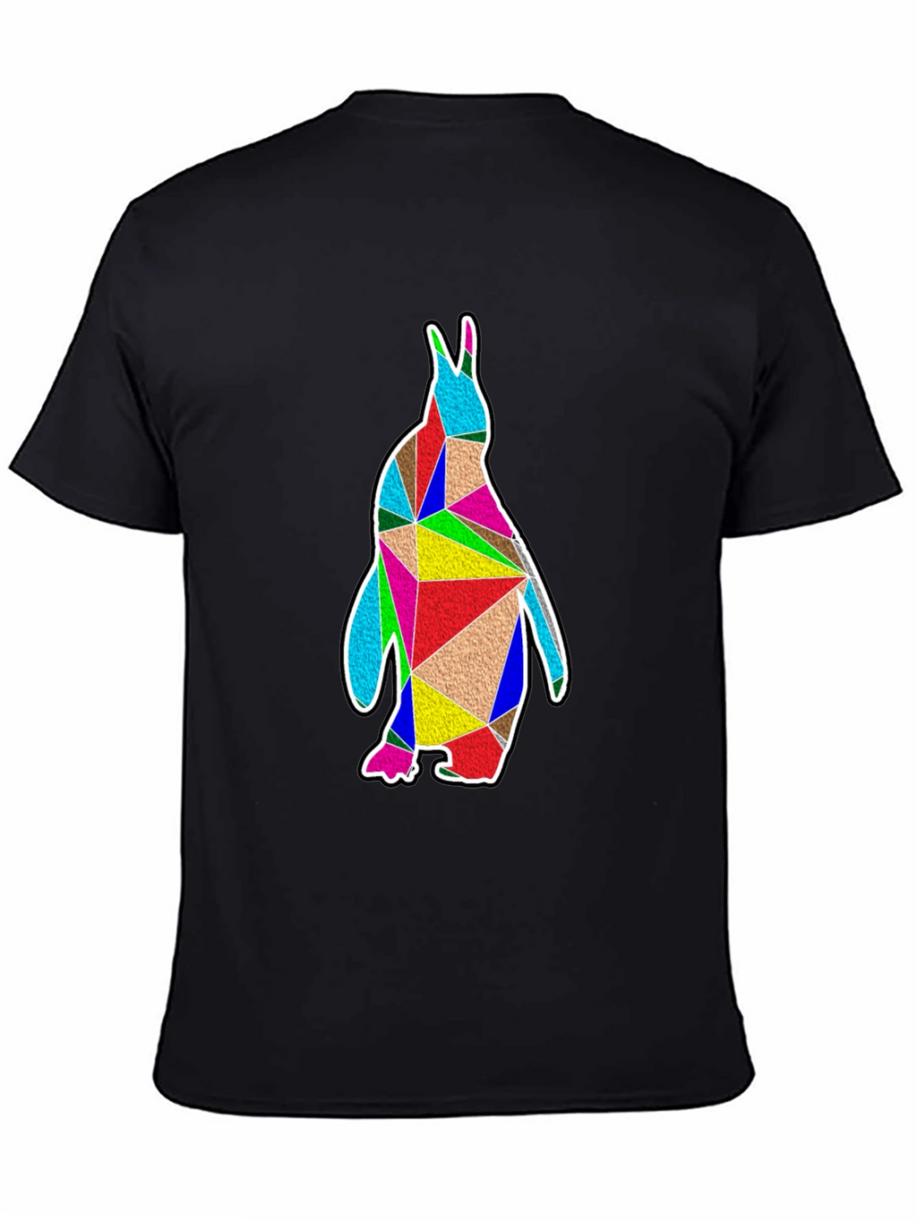 Geometric Penguin Graphic Tee - Unique Design