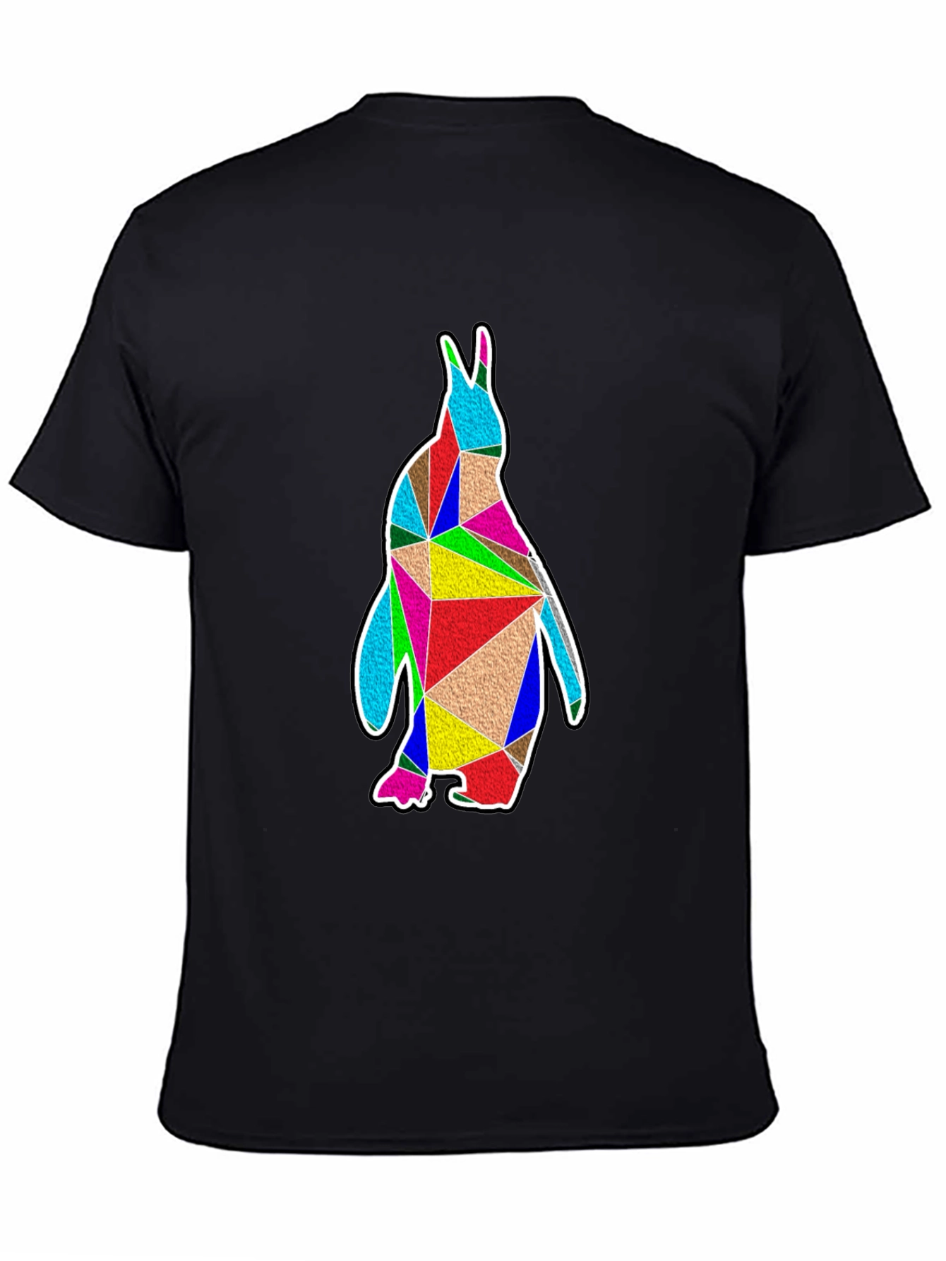 Geometric Penguin Graphic Tee - Unique Design
