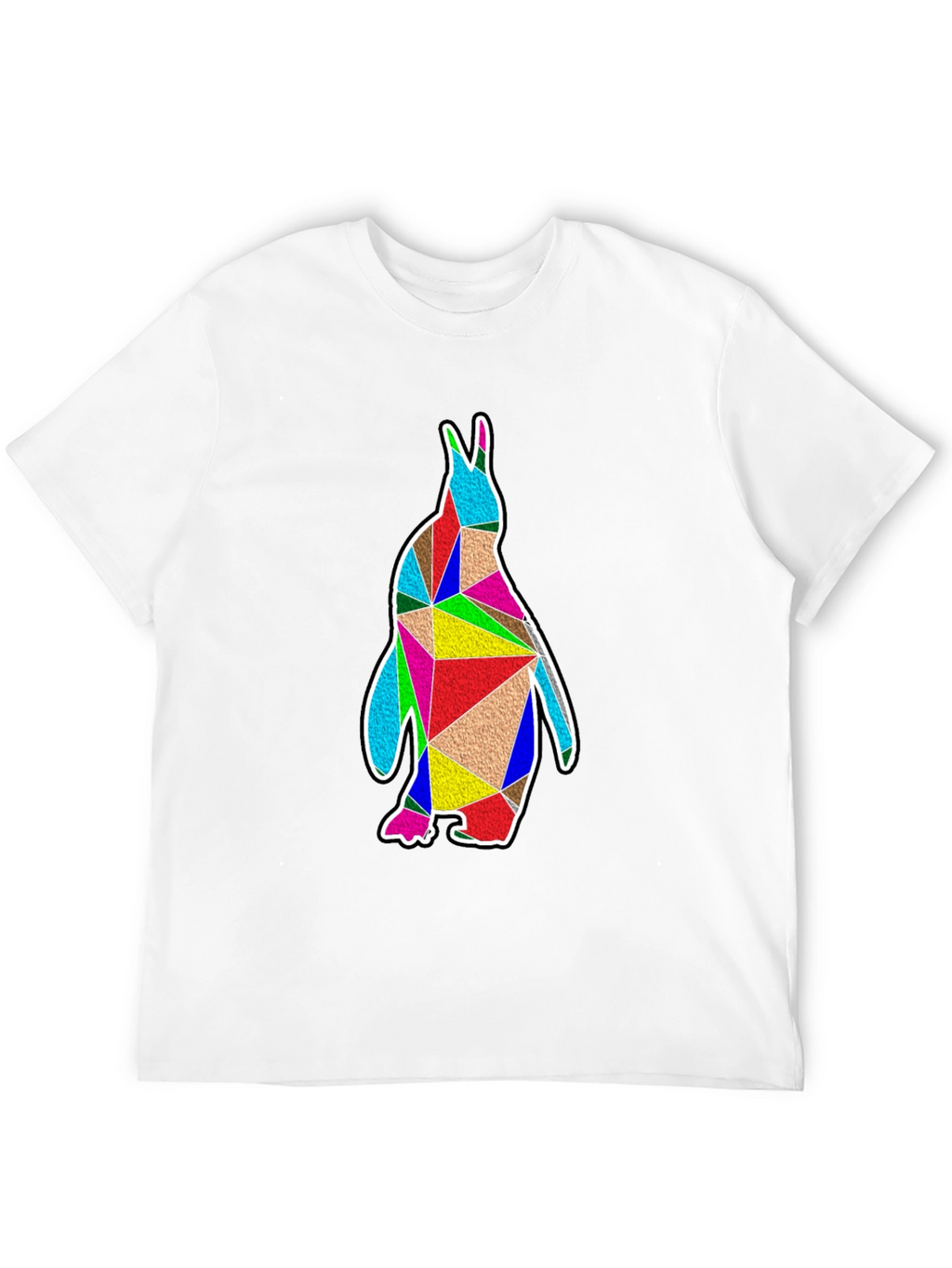 Geometric Penguin Graphic Tee - Unique Design
