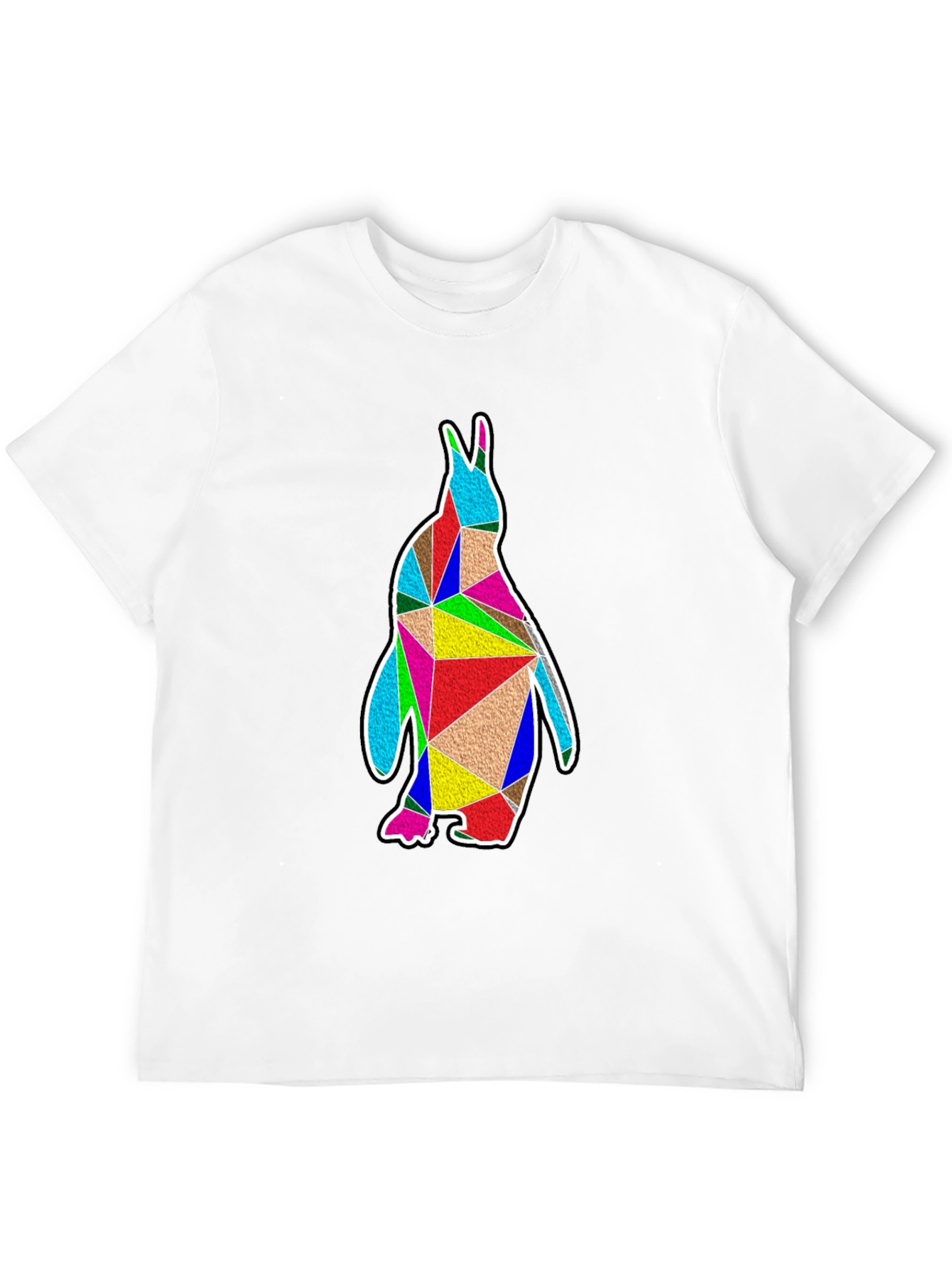 Geometric Penguin Graphic Tee - Unique Design