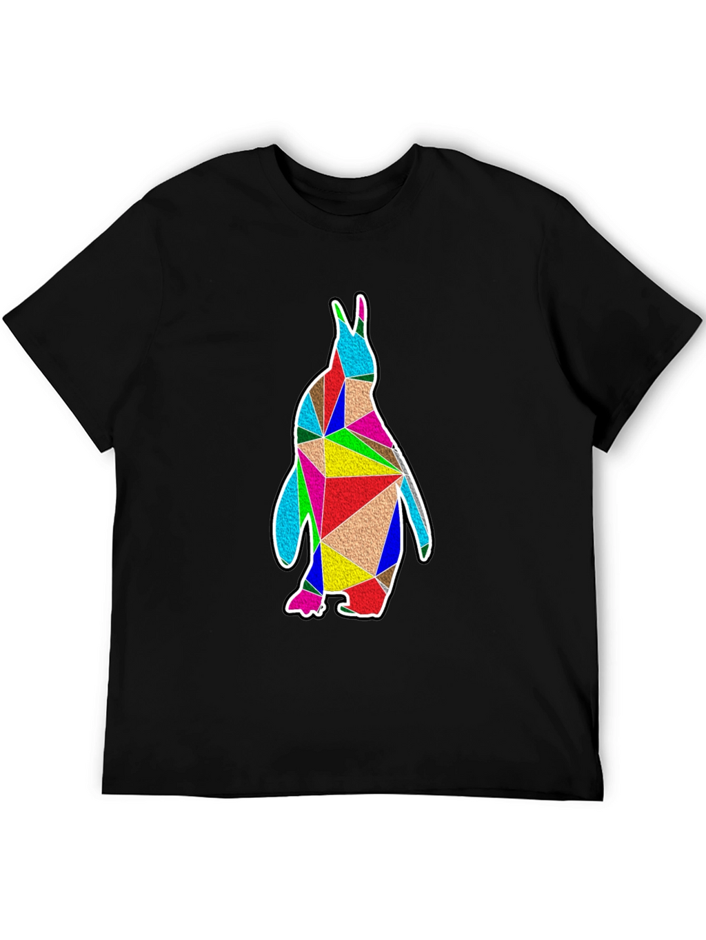Geometric Penguin Graphic Tee - Unique Design