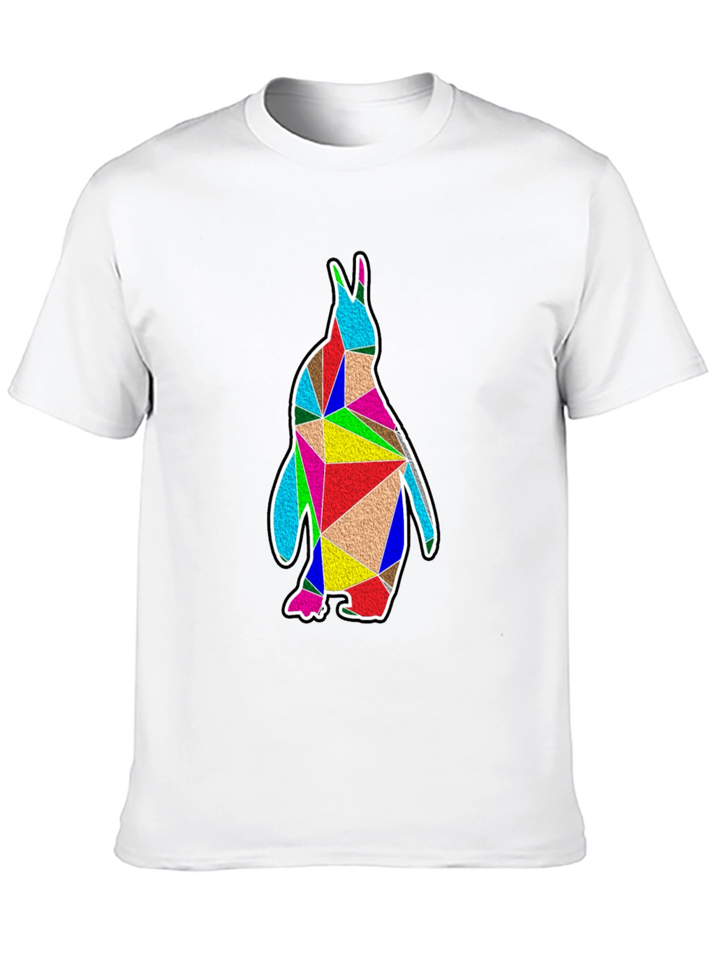 Geometric Penguin Graphic Tee - Unique Design