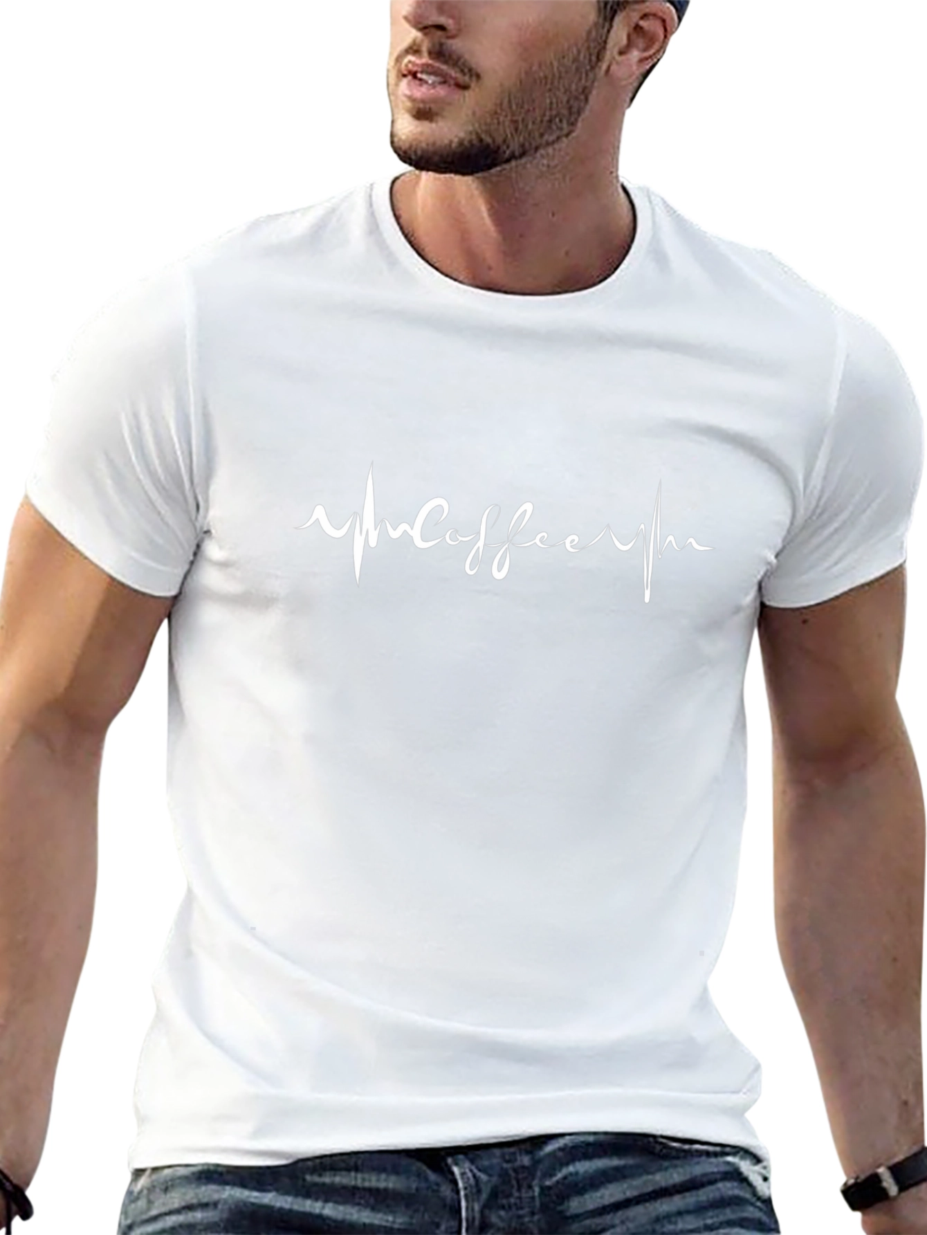 Coffee Heartbeat T-Shirt - Caffeine Lover Tee