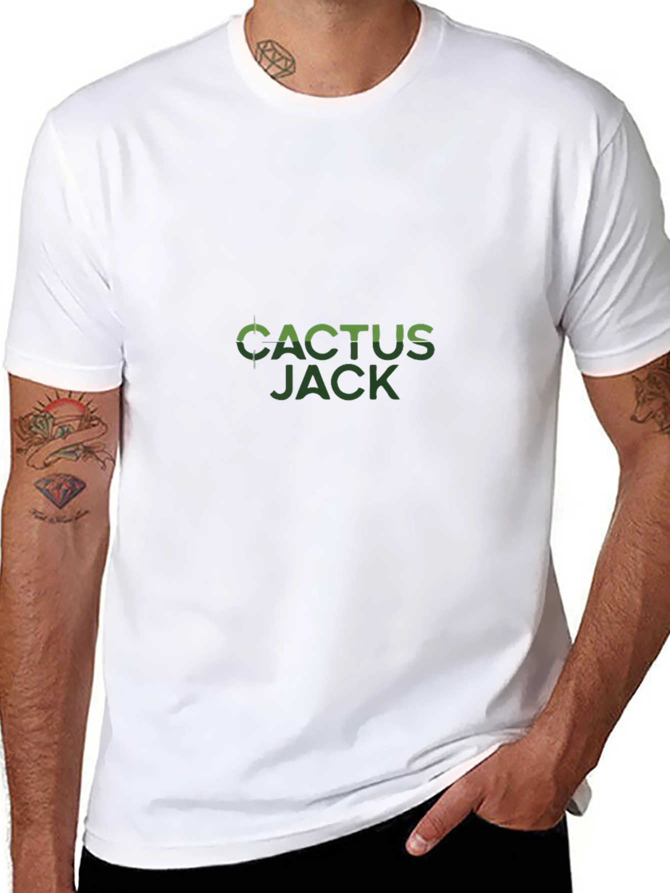 Cactus Jack Black Cotton Graphic Tee