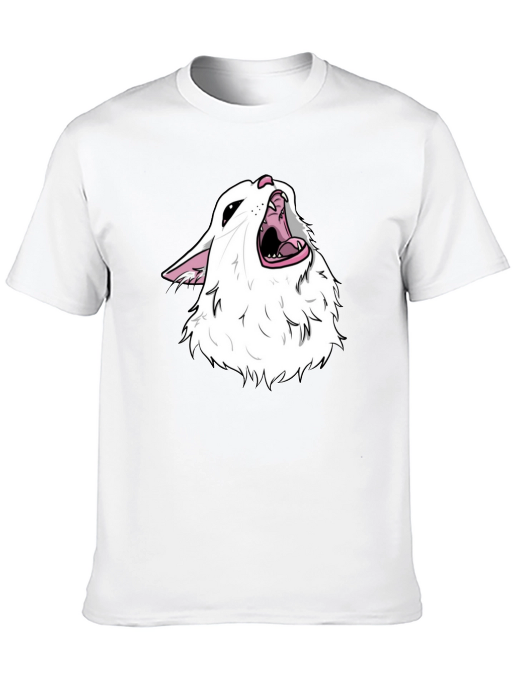 Screaming Cat Meme Black T-Shirt