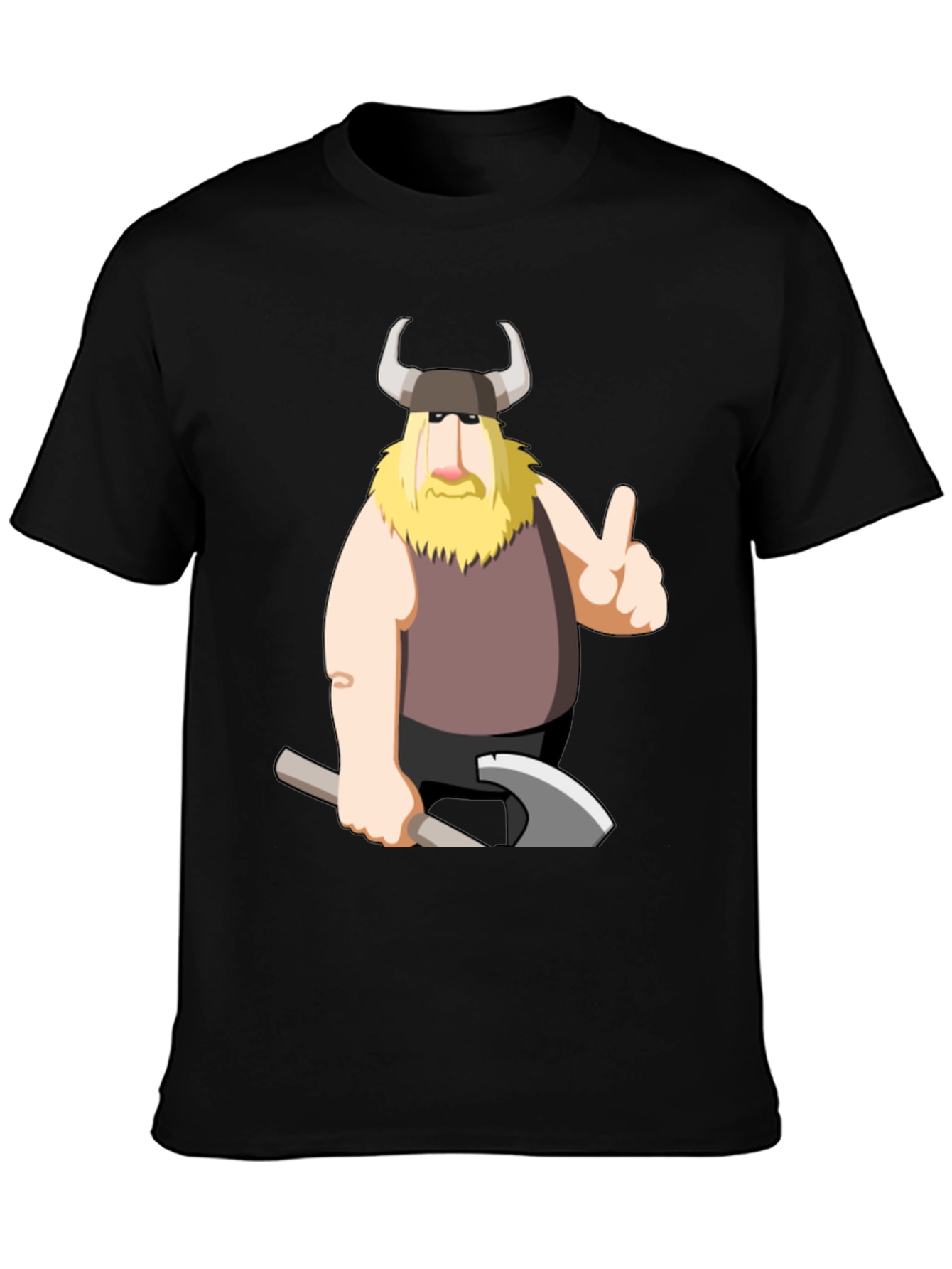 Viking Cartoon Graphic T-Shirt