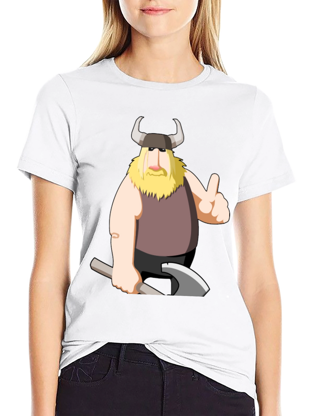 Viking Cartoon Graphic T-Shirt