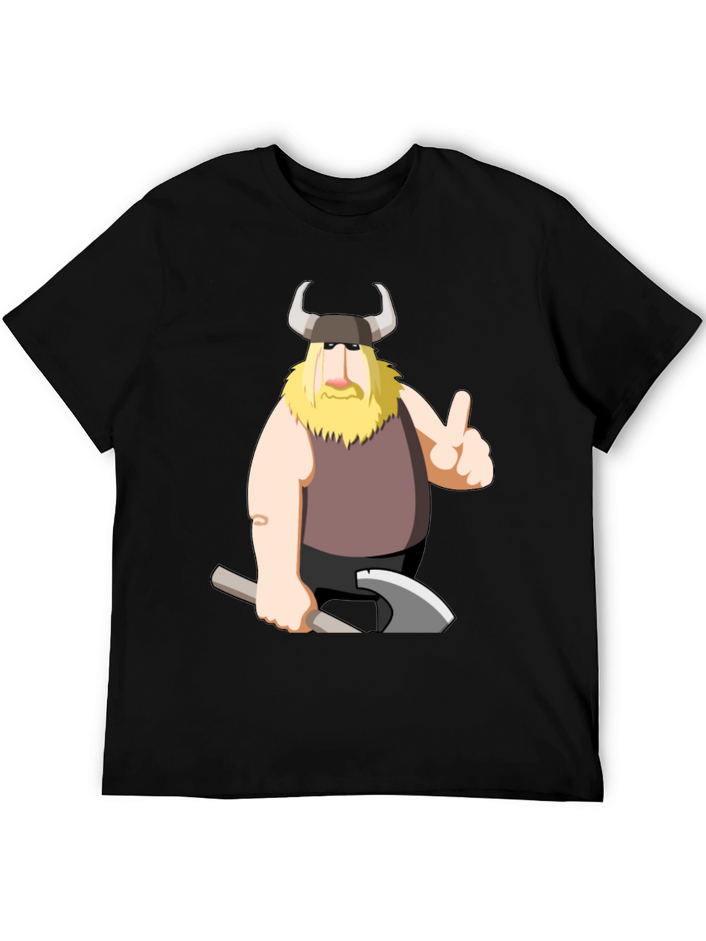 Viking Cartoon Graphic T-Shirt