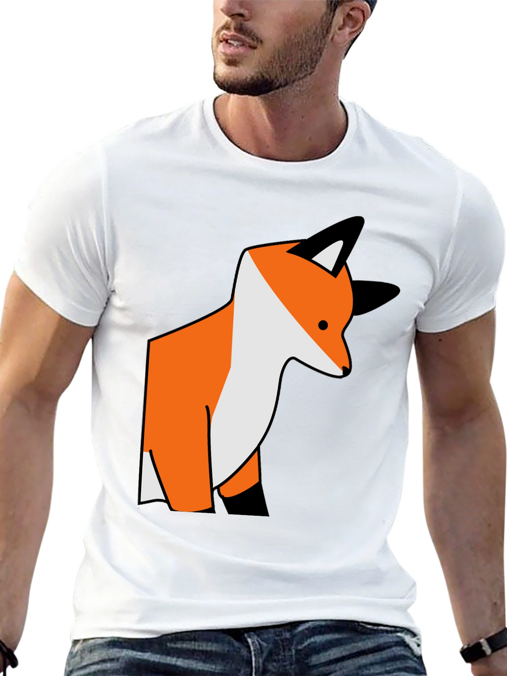 Fox Graphic Tee - Casual Black T-Shirt