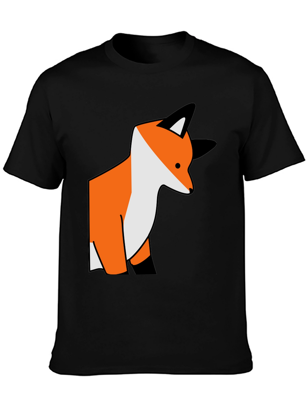 Fox Graphic Tee - Casual Black T-Shirt