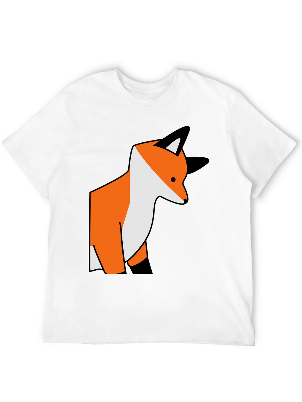 Fox Graphic Tee - Casual Black T-Shirt
