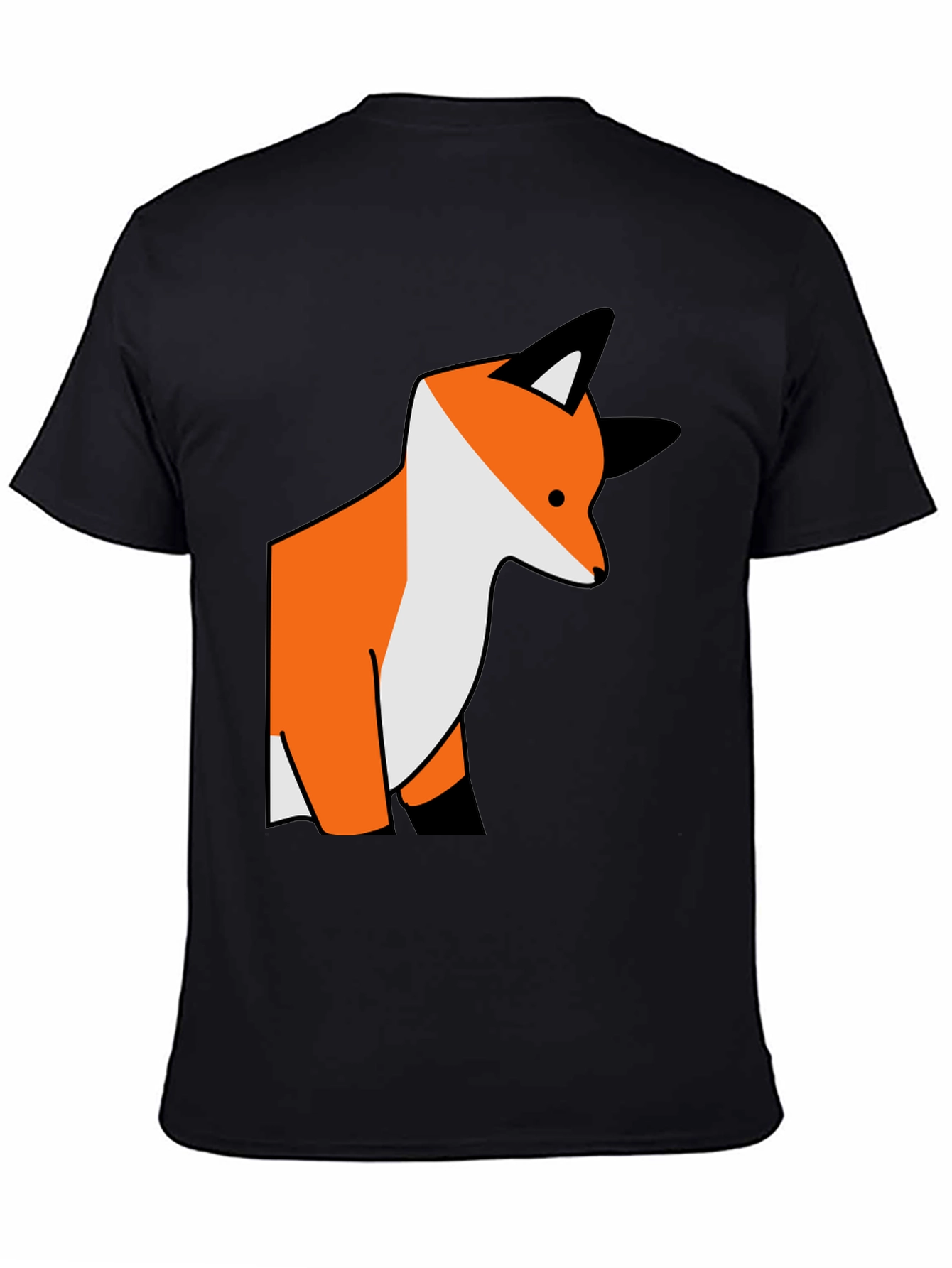 Fox Graphic Tee - Casual Black T-Shirt