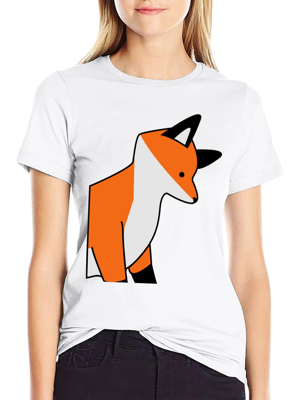 Fox Graphic Tee - Casual Black T-Shirt