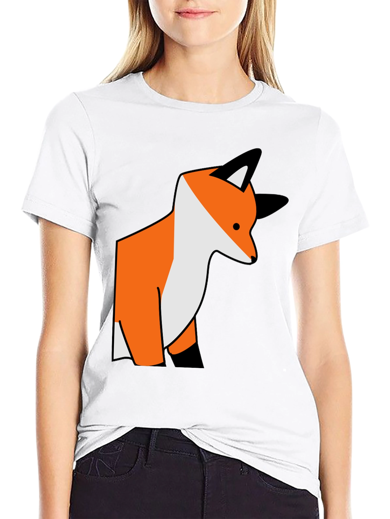 Fox Graphic Tee - Casual Black T-Shirt