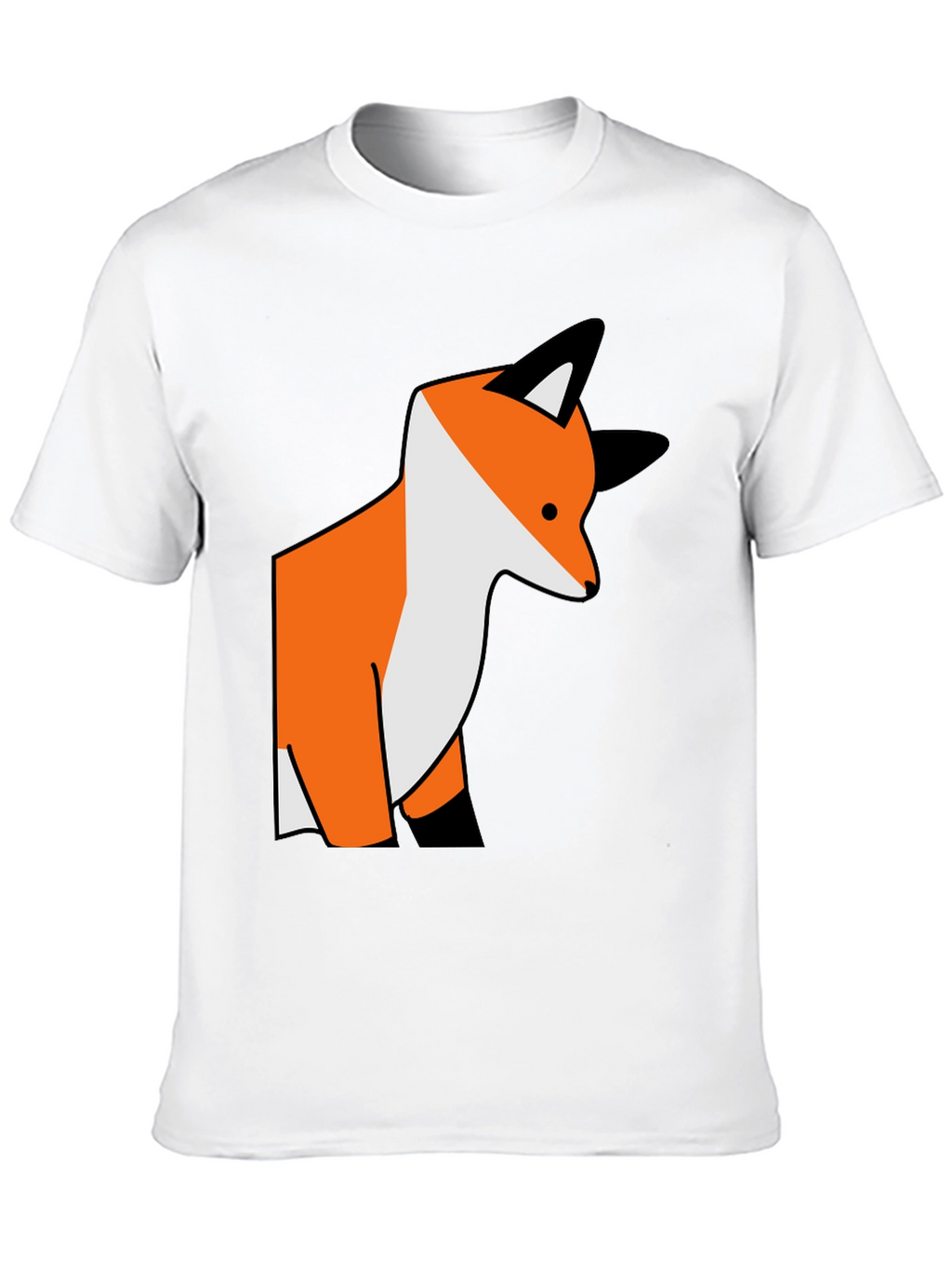 Fox Graphic Tee - Casual Black T-Shirt