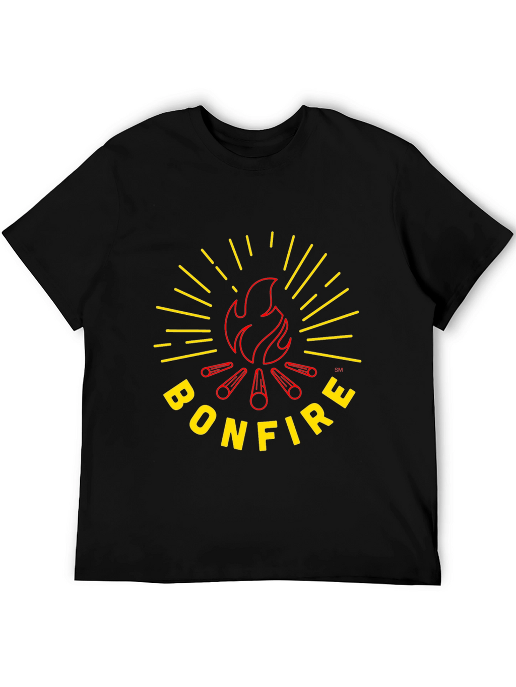 Bonfire Graphic Tee - Black Cotton T-Shirt