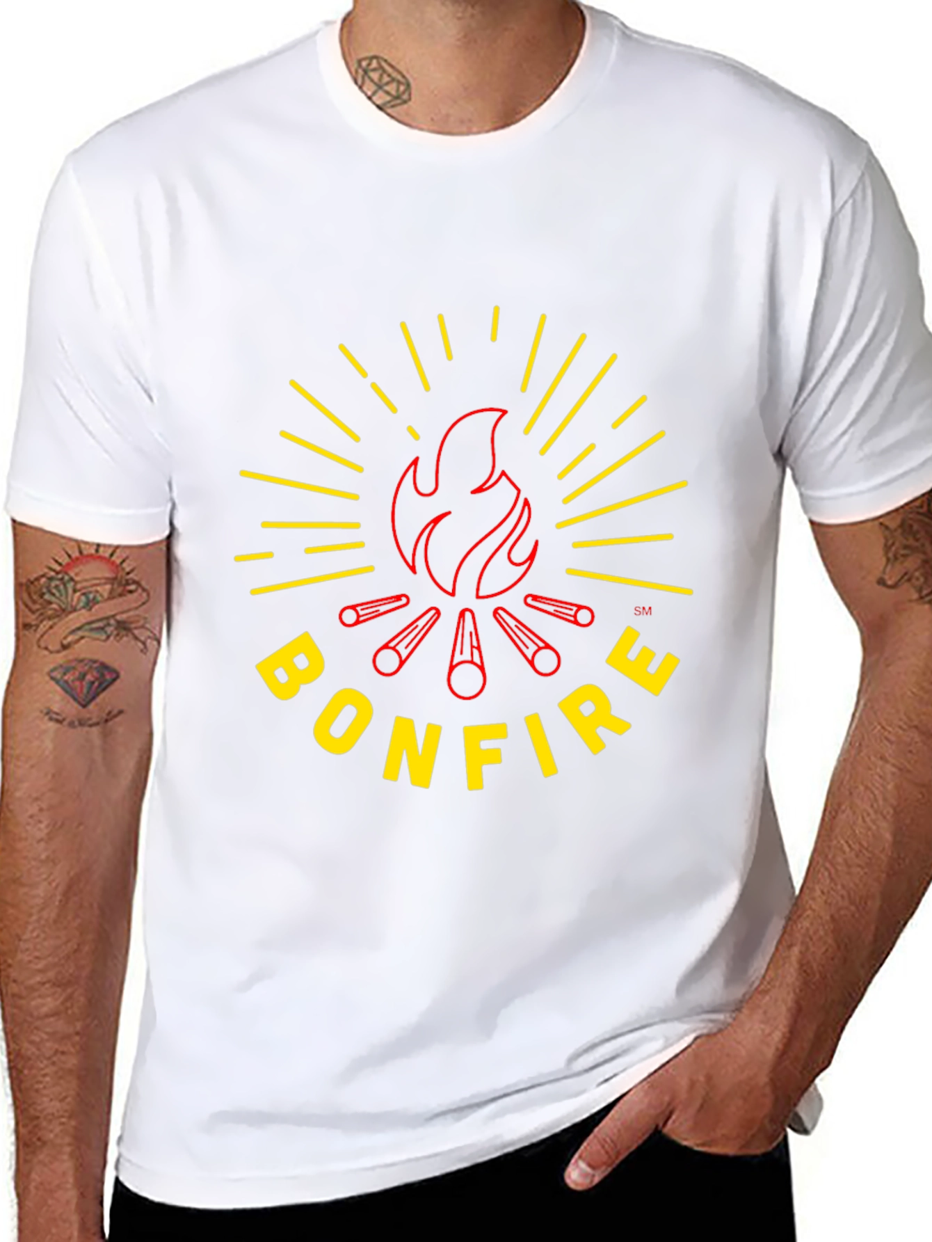 Bonfire Graphic Tee - Black Cotton T-Shirt