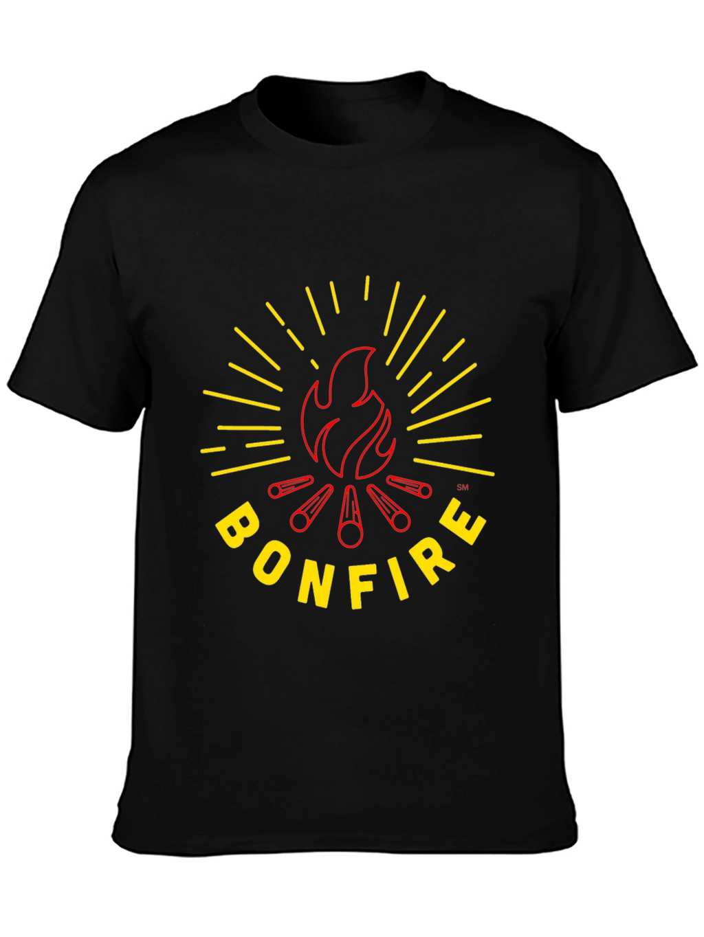 Bonfire Graphic Tee - Black Cotton T-Shirt