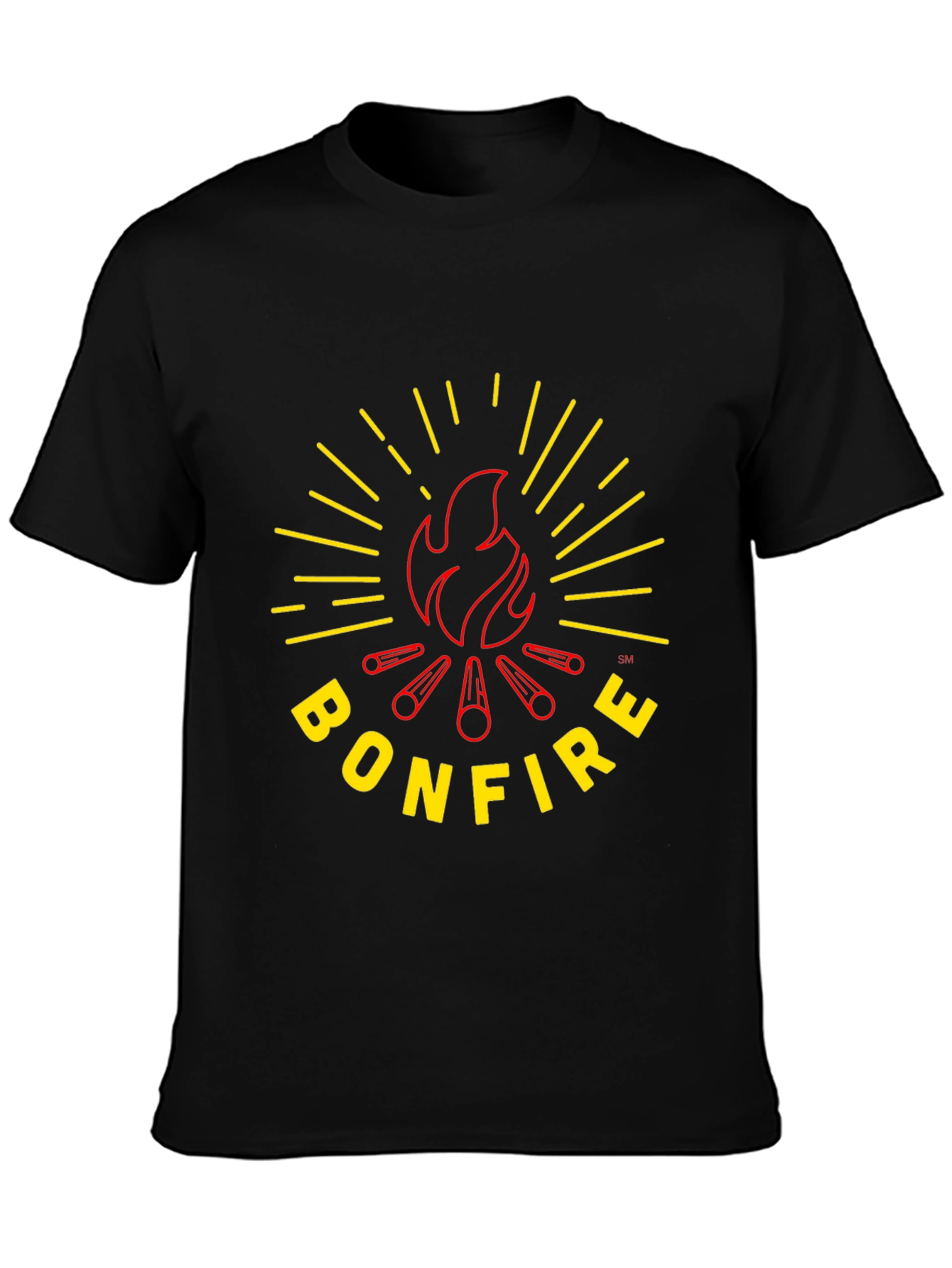 Bonfire Graphic Tee - Black Cotton T-Shirt