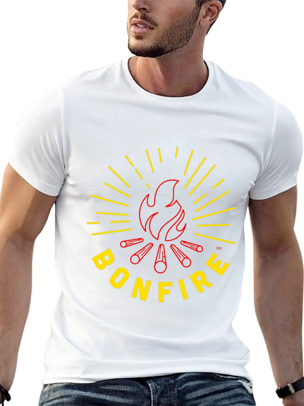 Bonfire Graphic Tee - Black Cotton T-Shirt