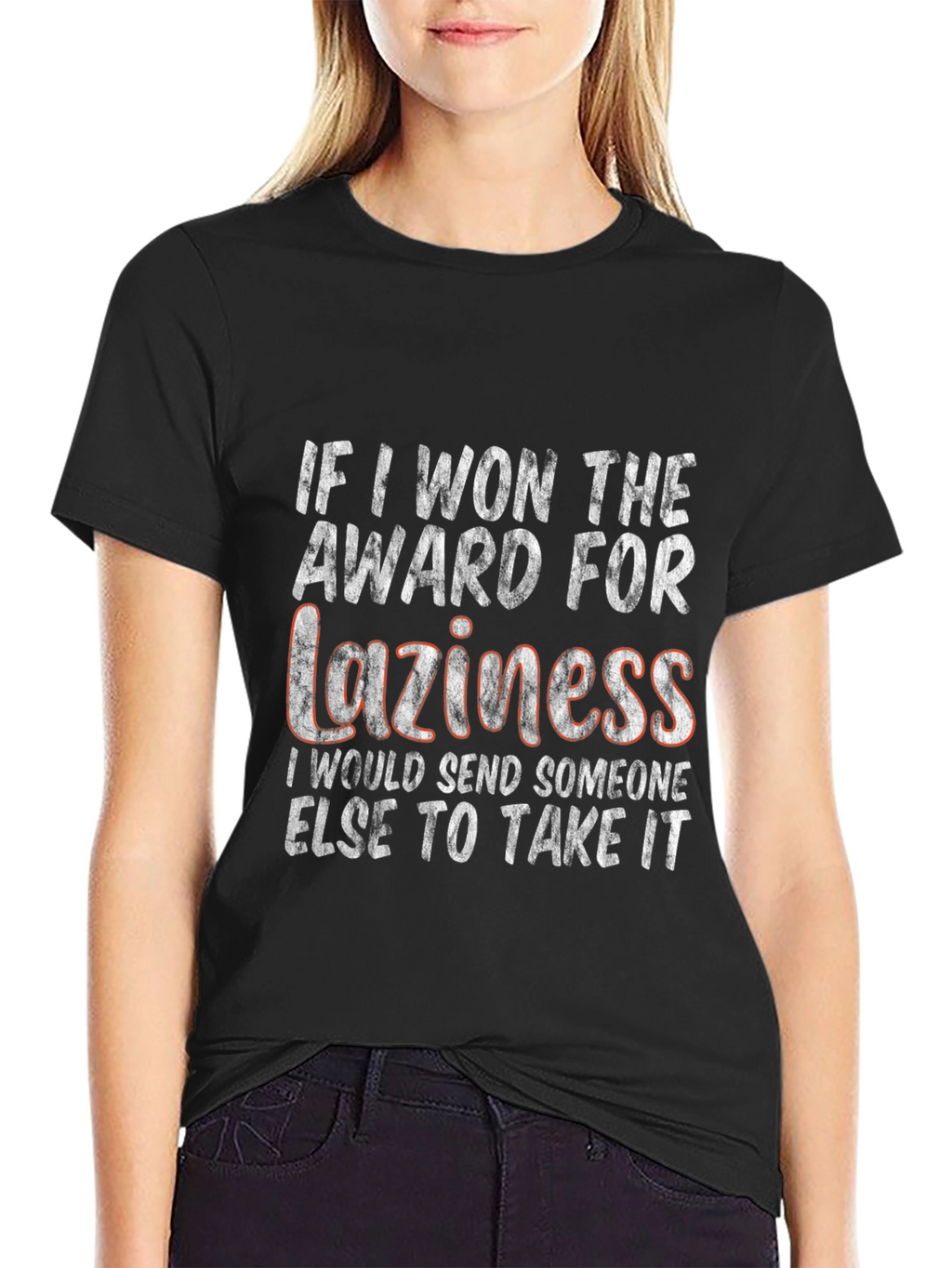 Funny Laziness Award Graphic T-Shirt