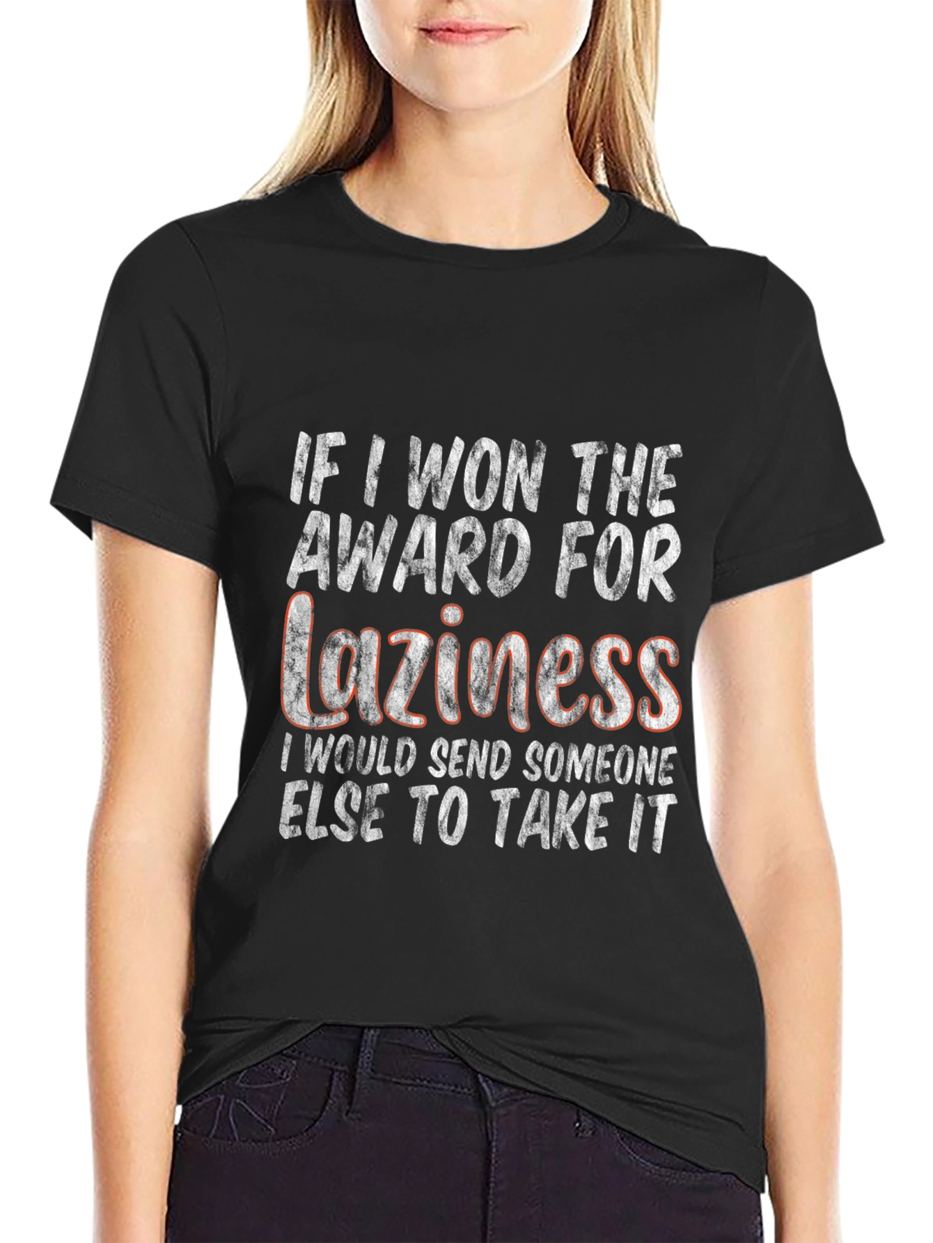 Funny Laziness Award Graphic T-Shirt