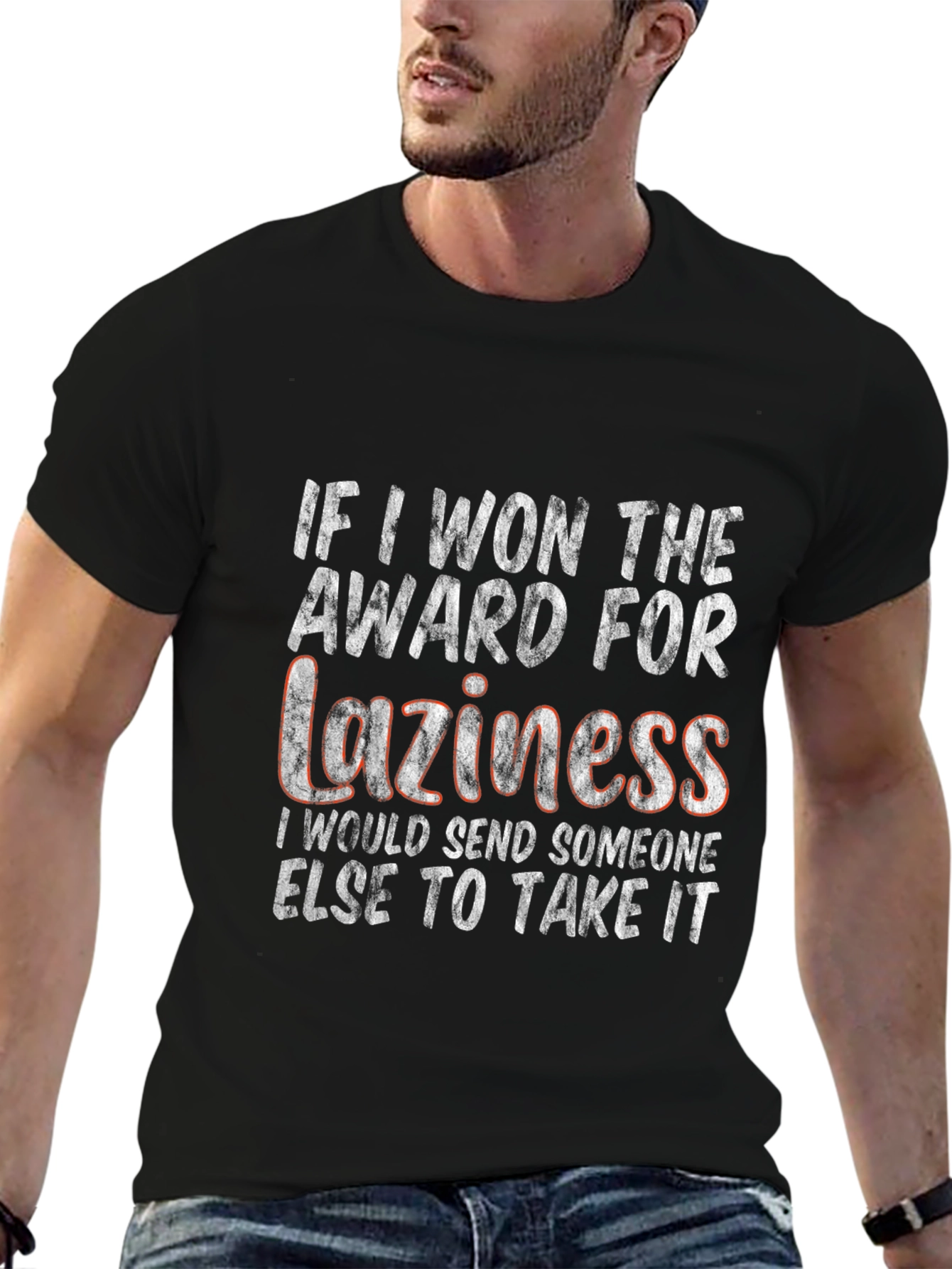 Funny Laziness Award Graphic T-Shirt