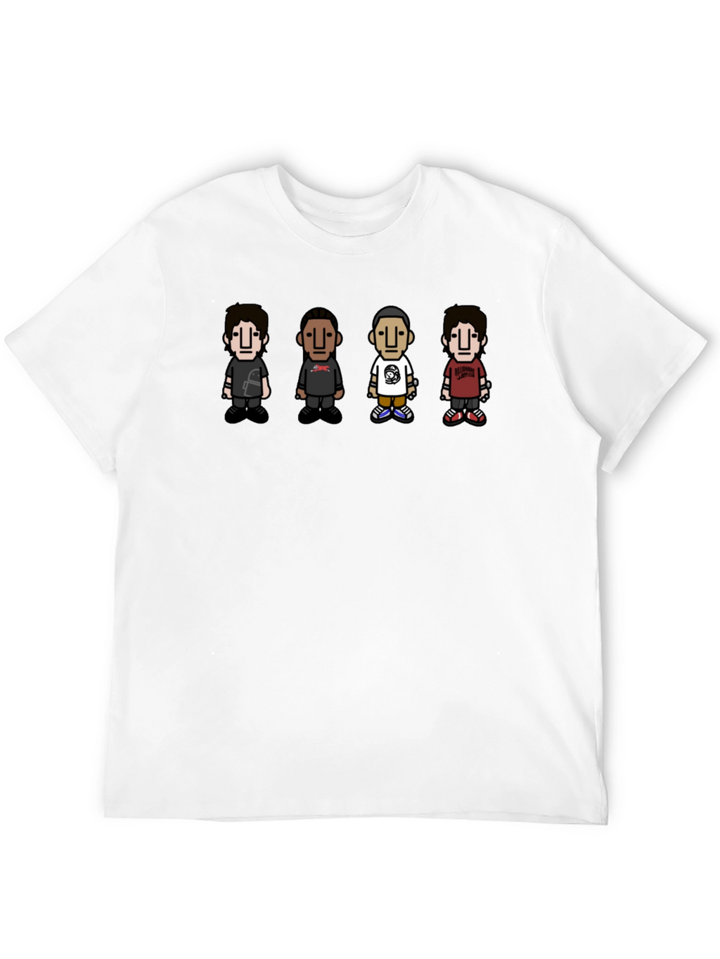 Cartoon Character Print Crew Neck T-Shirt