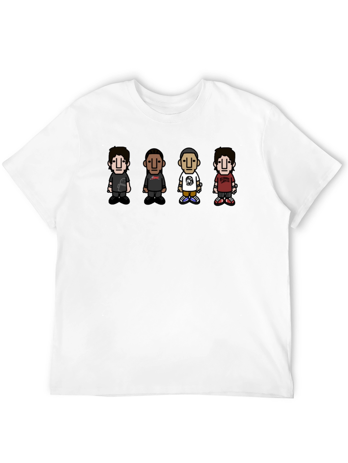 Cartoon Character Print Crew Neck T-Shirt