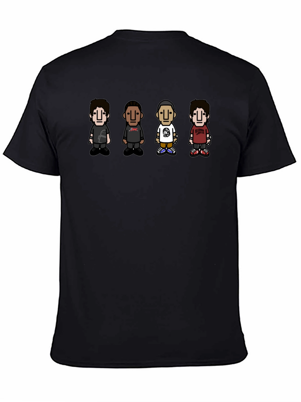 Cartoon Character Print Crew Neck T-Shirt