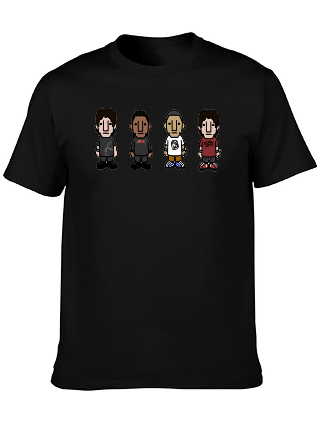 Cartoon Character Print Crew Neck T-Shirt