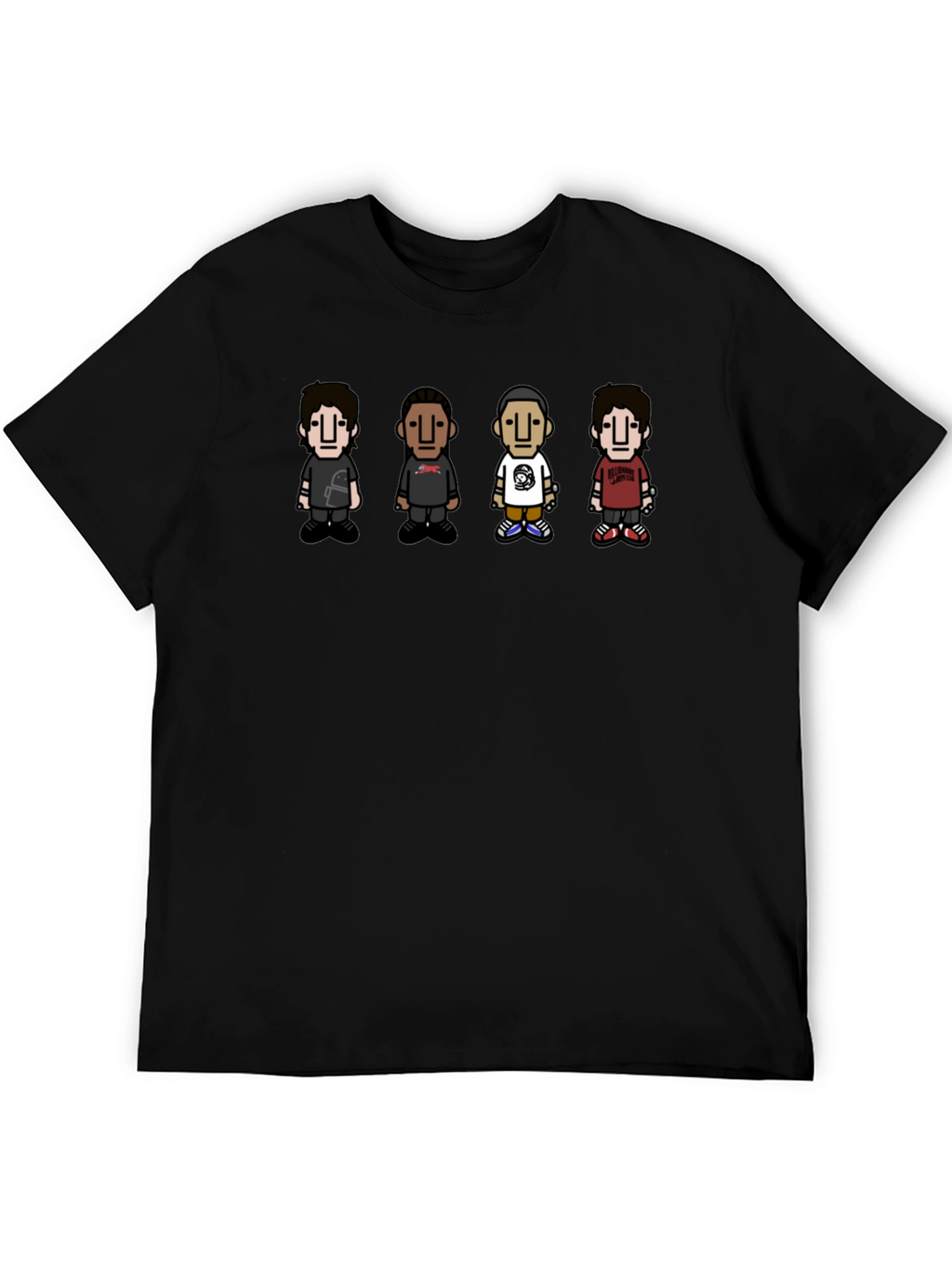 Cartoon Character Print Crew Neck T-Shirt