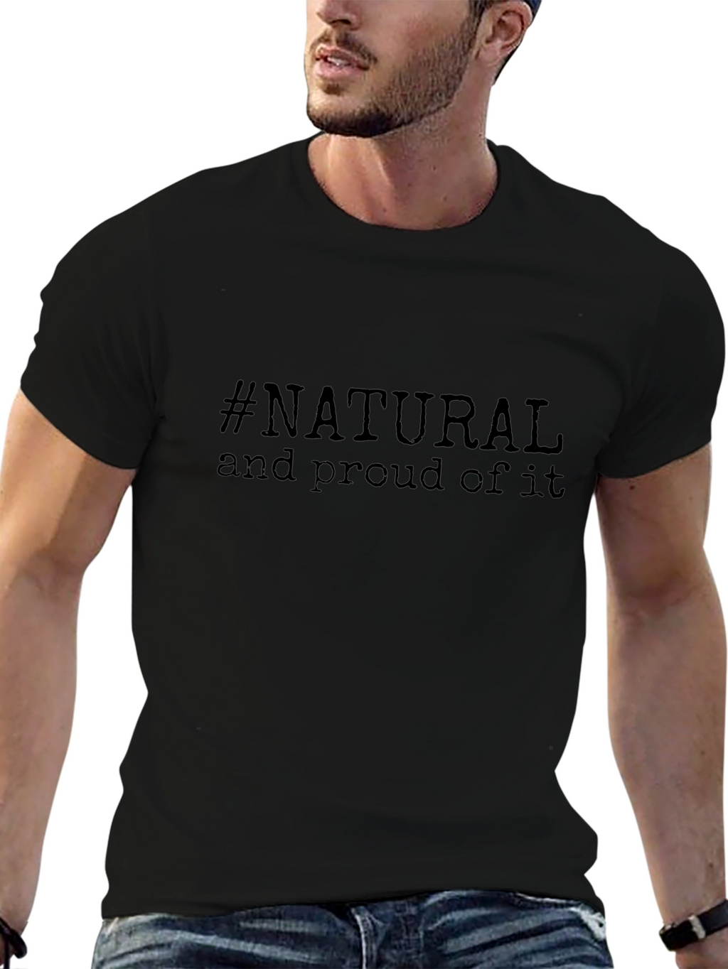 Natural & Proud Black Graphic Tee