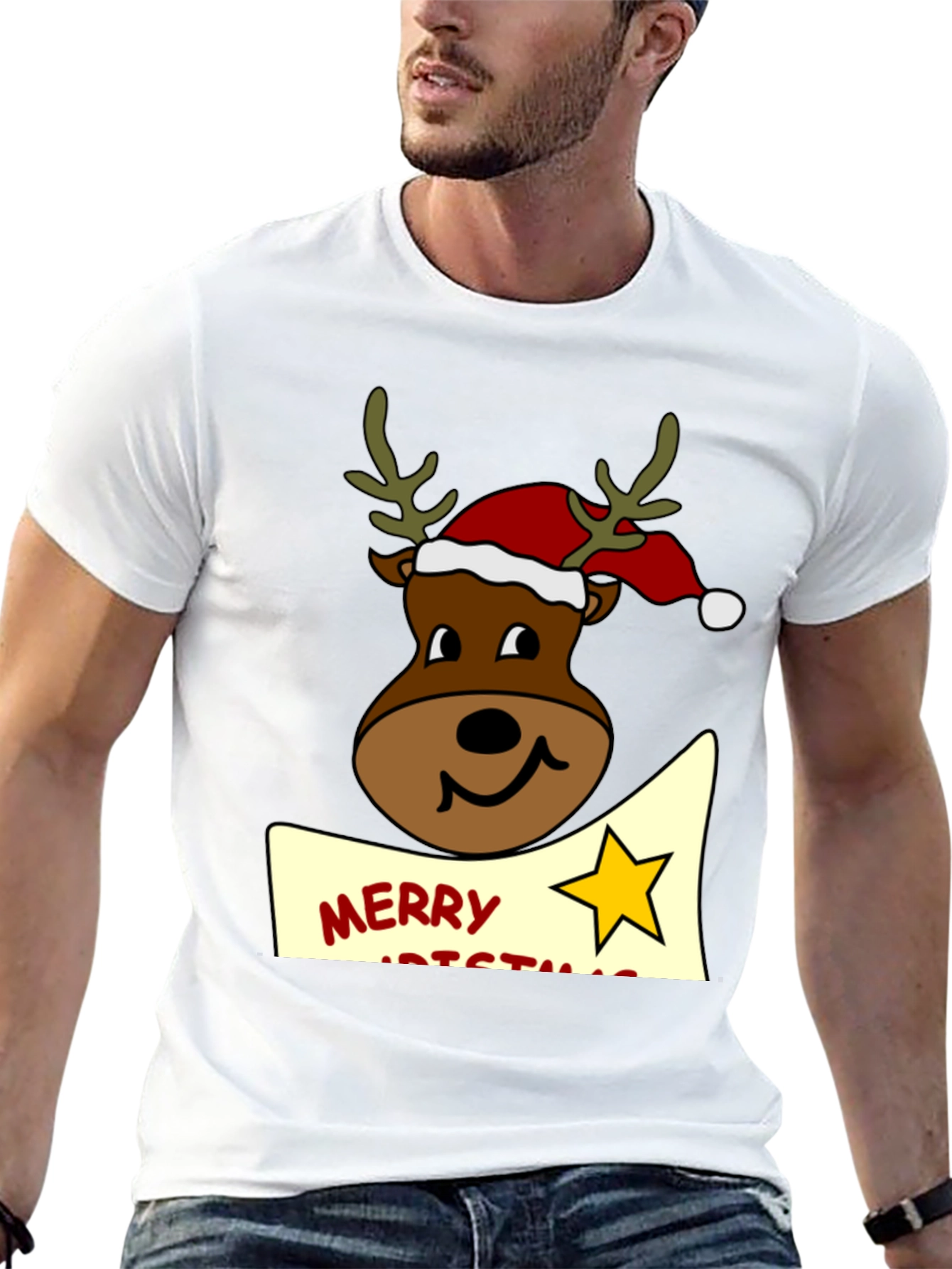 Festive Reindeer Christmas T-Shirt