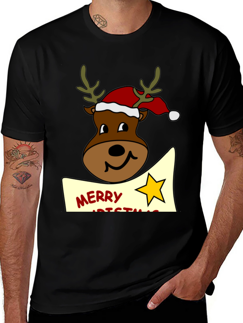 Festive Reindeer Christmas T-Shirt