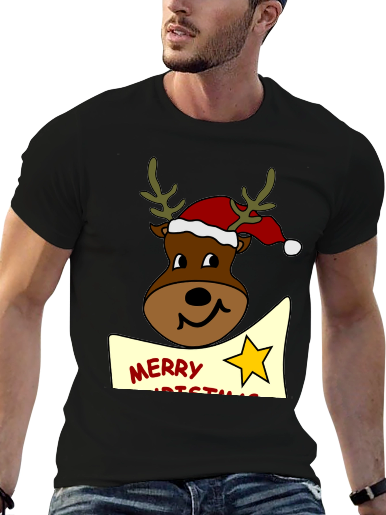 Festive Reindeer Christmas T-Shirt